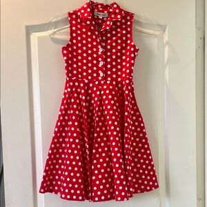 Grace Karin Red & White Polka Dot Sleeveless Fit-and-Flare Dress